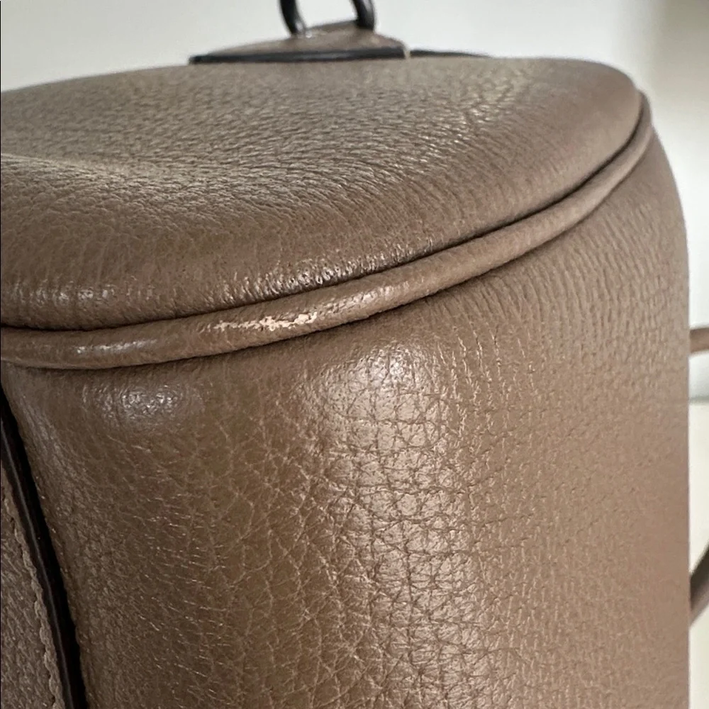 Coach Rowan Large Leather Satchel in Dark Stone CV960 - Picture 9 of 16